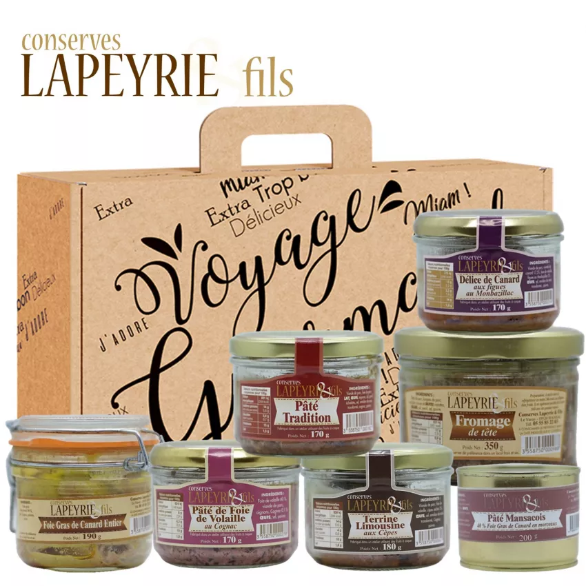 Coffret Family composé de produits artisanaux pour 4 personnes.