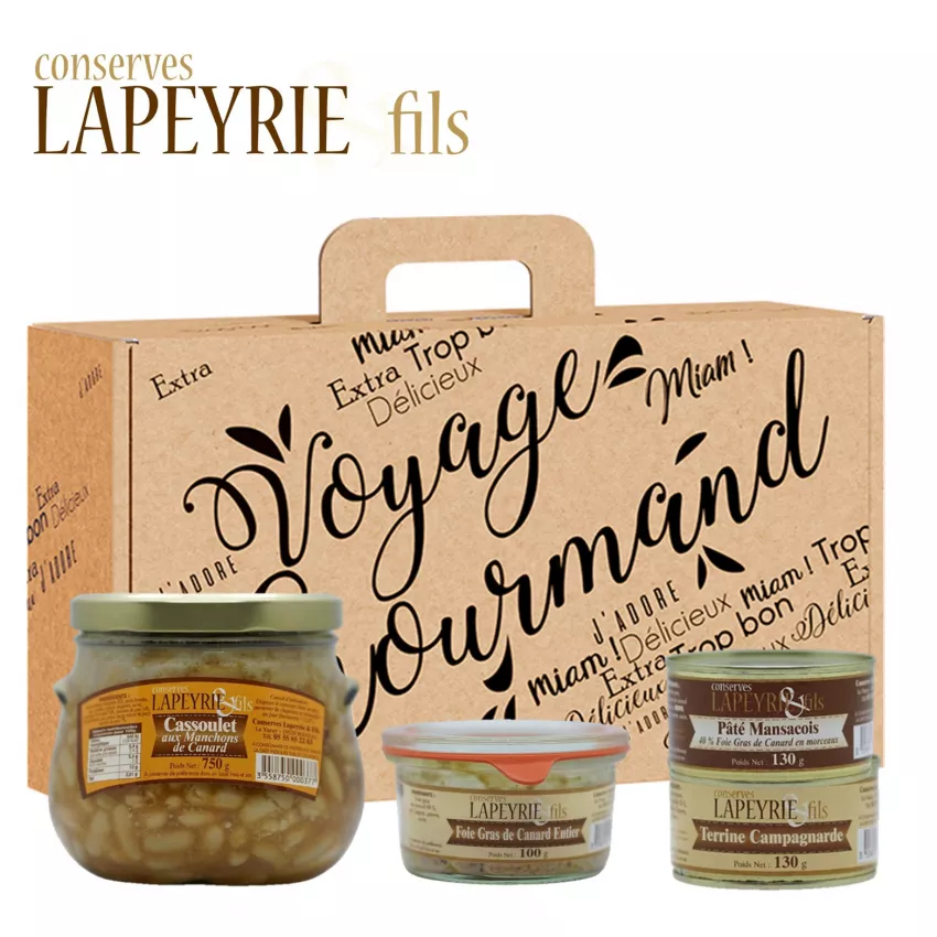 Coffret saveurs  colis gastronomique avec foie gras pour deux personnes