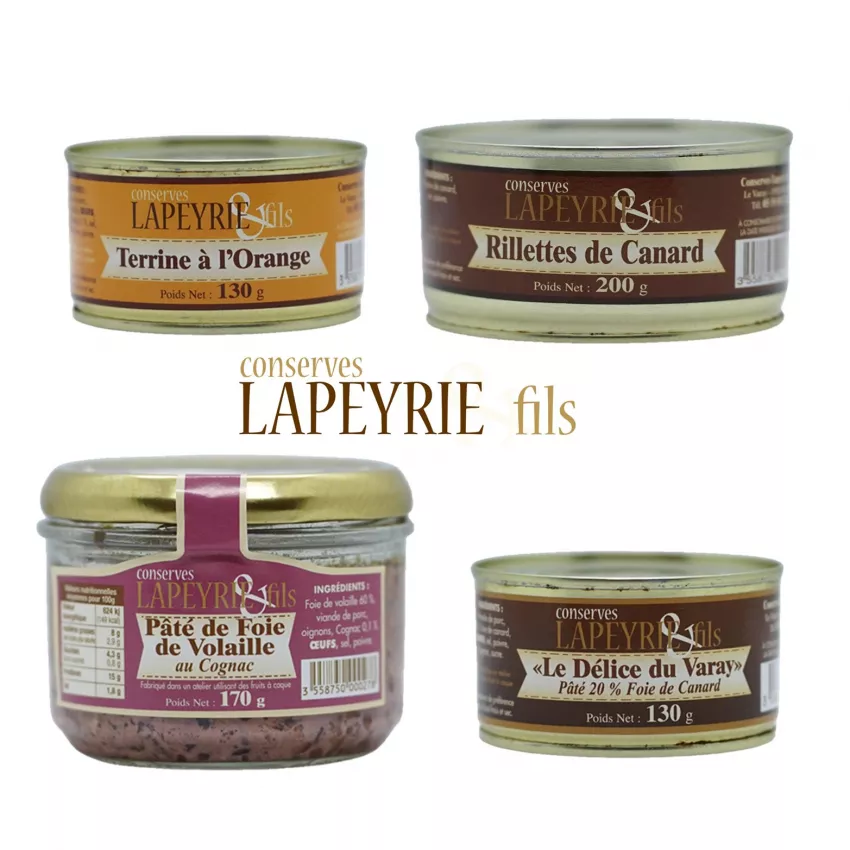 Lot tapas composé de 4 spécialités à tartiner.