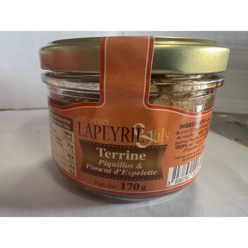Terrine Piquillos et Piment d'espelette 170 g