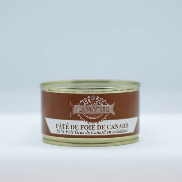Pâté de foie de canard en médaillon en conserve